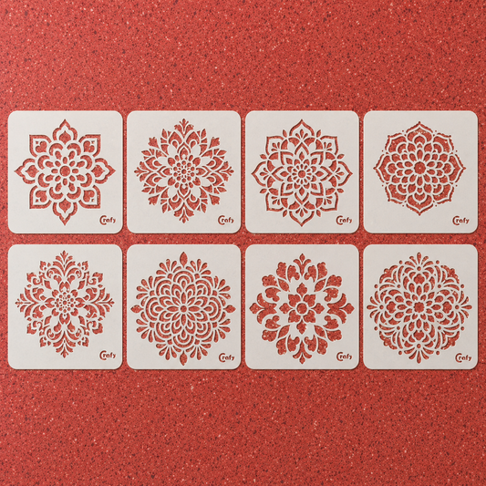 Set 8 Stencils Mandalas