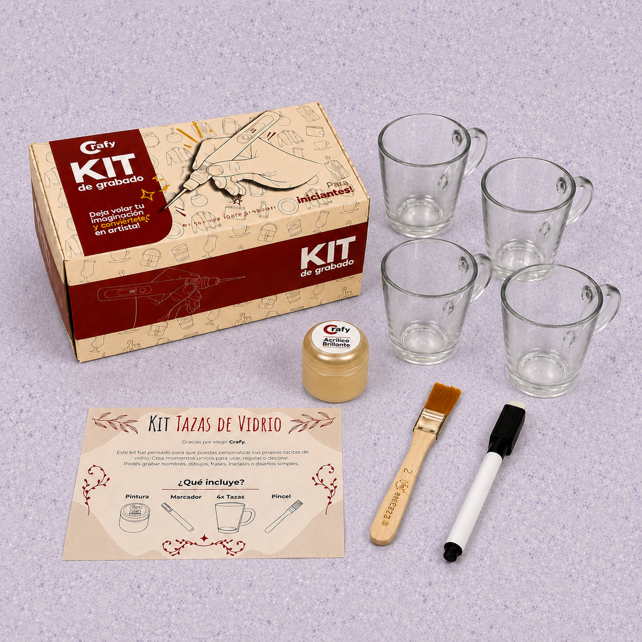 Kit de Grabado Tazas de Vidrio