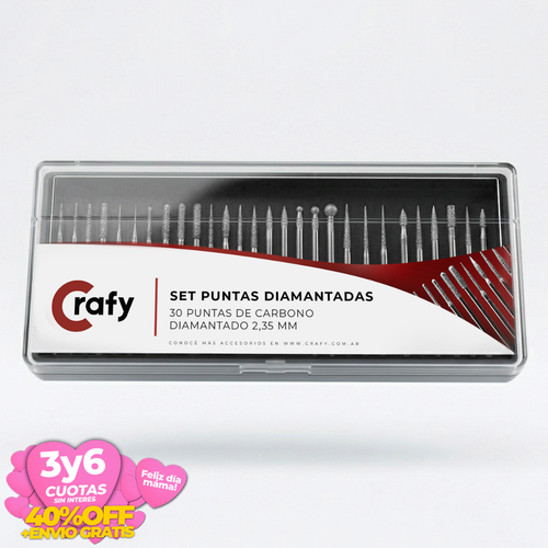 Set 30 puntas diamantadas
