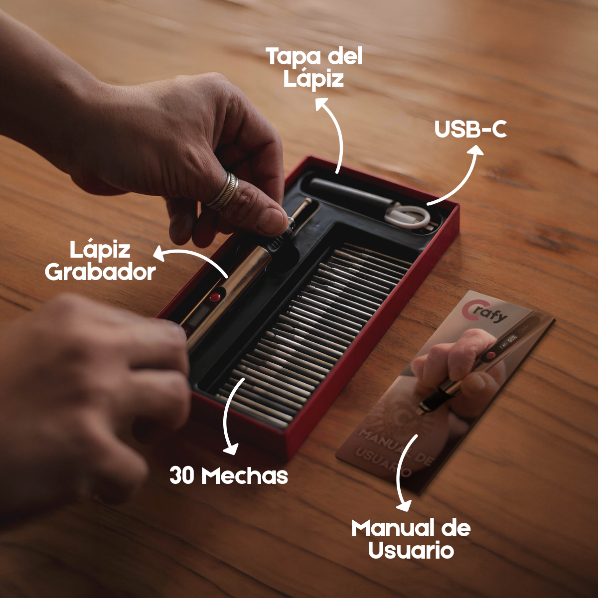 Lápiz Grabador + 30 puntas GRATIS - Crafy®